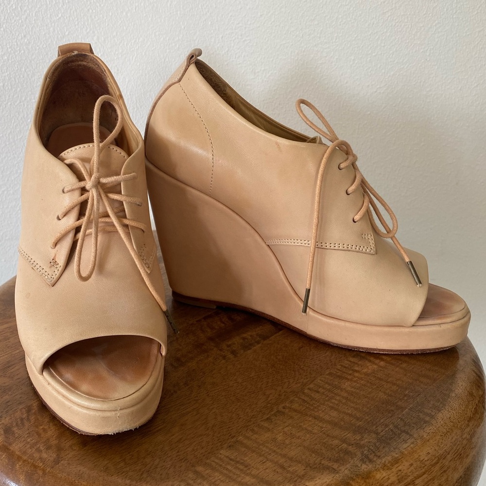 Rag & Bone peep toe wedges size 37/6